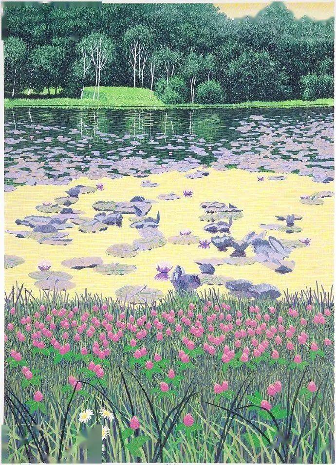 版画 | 芳草摇曳,原野旖旎.