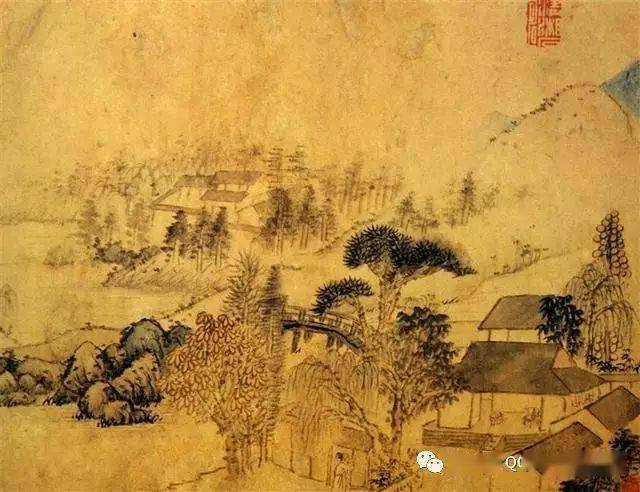 山水画的设色法 花青