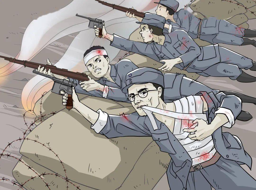 抗日战争卡通人物图片