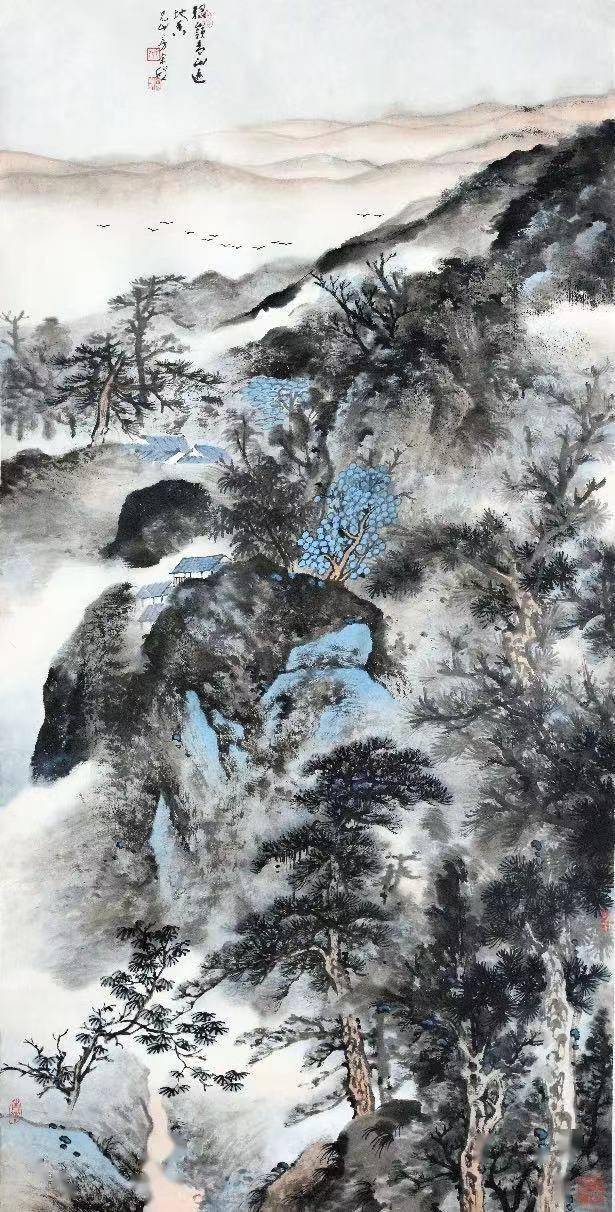 30位上海知名画家以笔墨歌颂井冈与太行歌颂建党百年峥嵘岁月的不朽