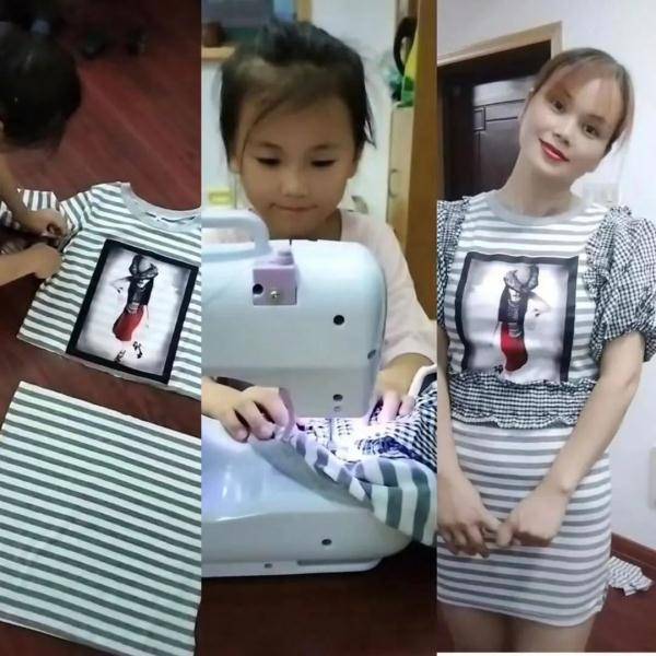 全都会|大人的衣服随便剪，这个8岁小女孩不但没挨打，还红了！
