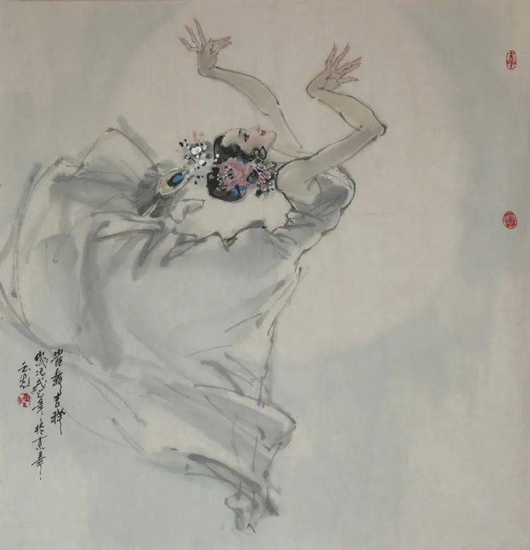 陈玉先舞蹈国画人物图片