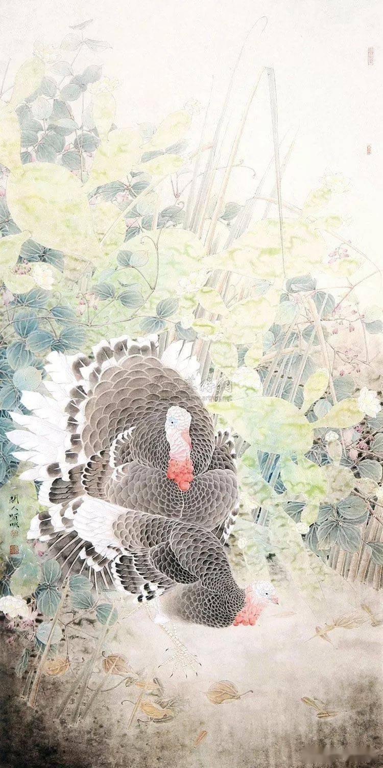 张贤明自然纯美的工笔花鸟境界