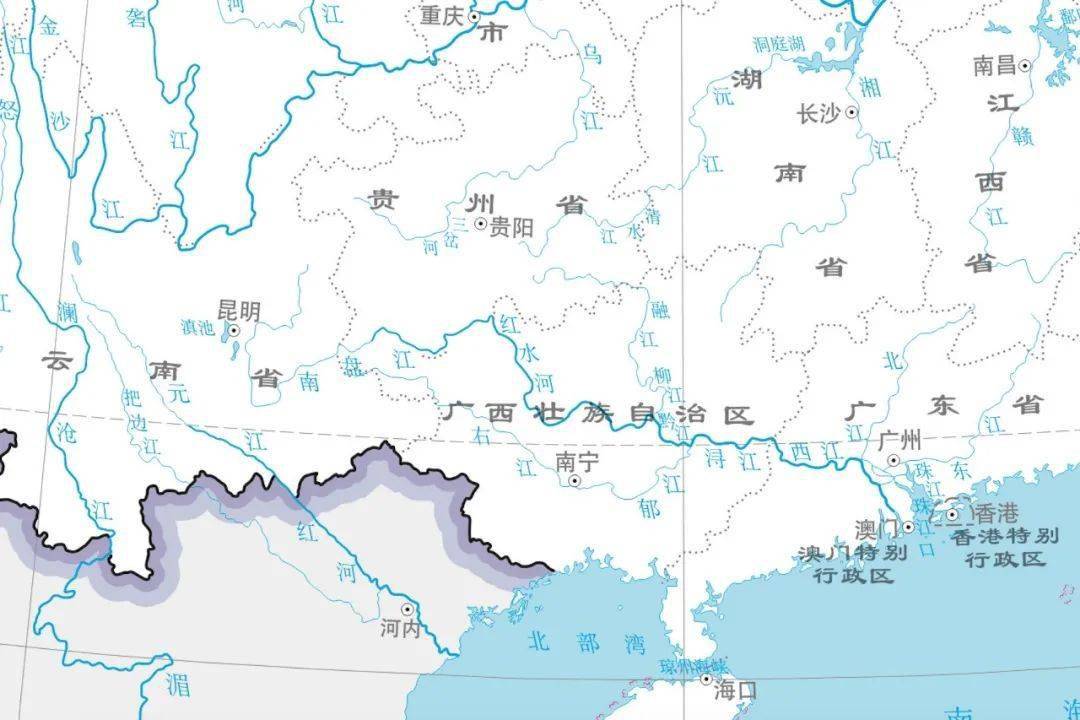 珠江流经的地形区图片