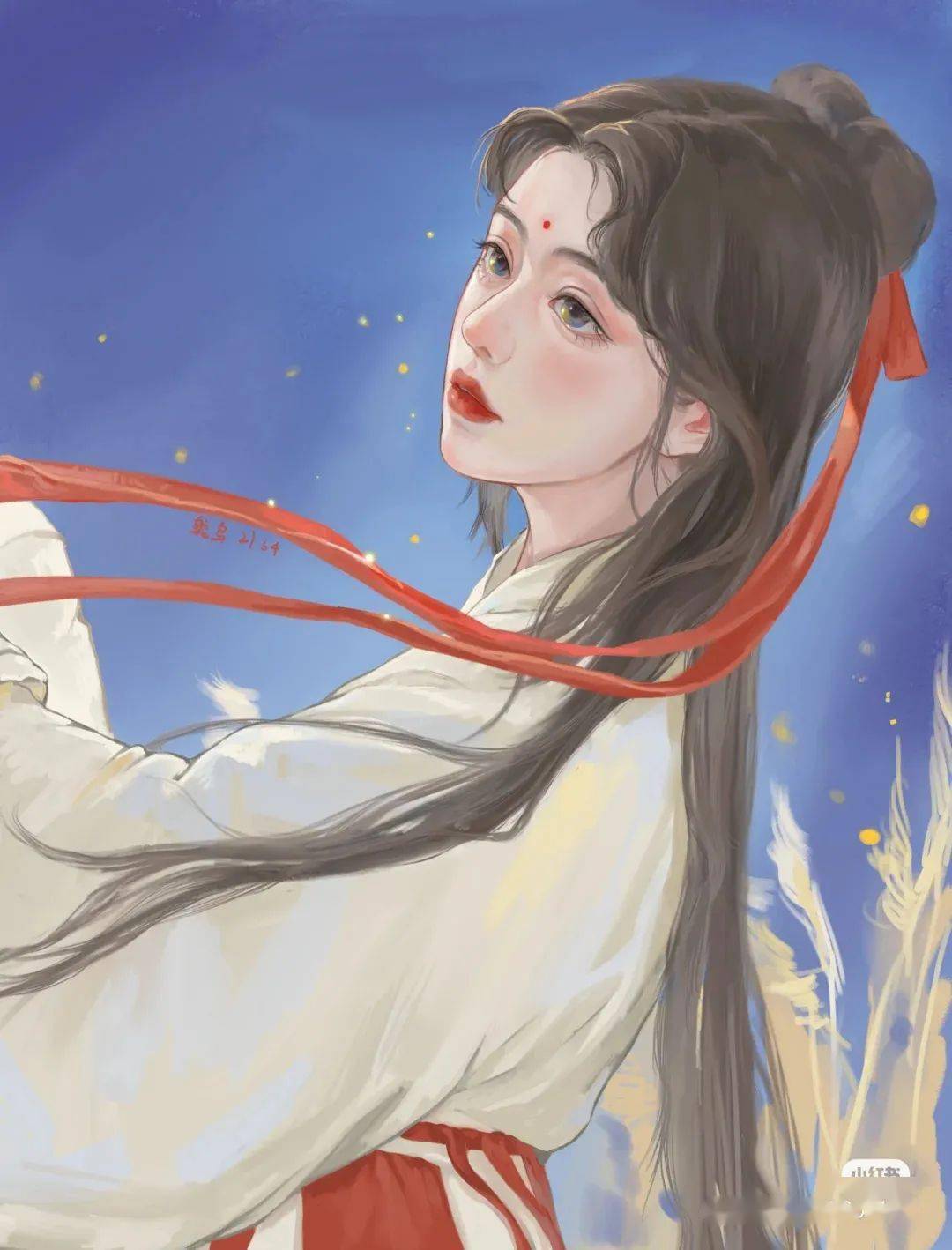 红妆群像古风女子插画欣赏