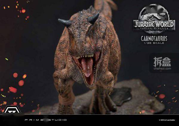 prime1studio138侏罗纪世界carnotaurus食肉牛龙雕像pcfjw02