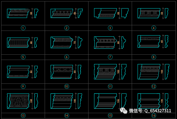 会员cad装饰线条图库合集