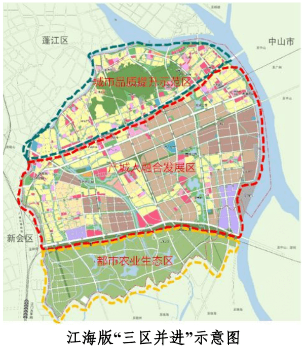 江海区各镇地图图片