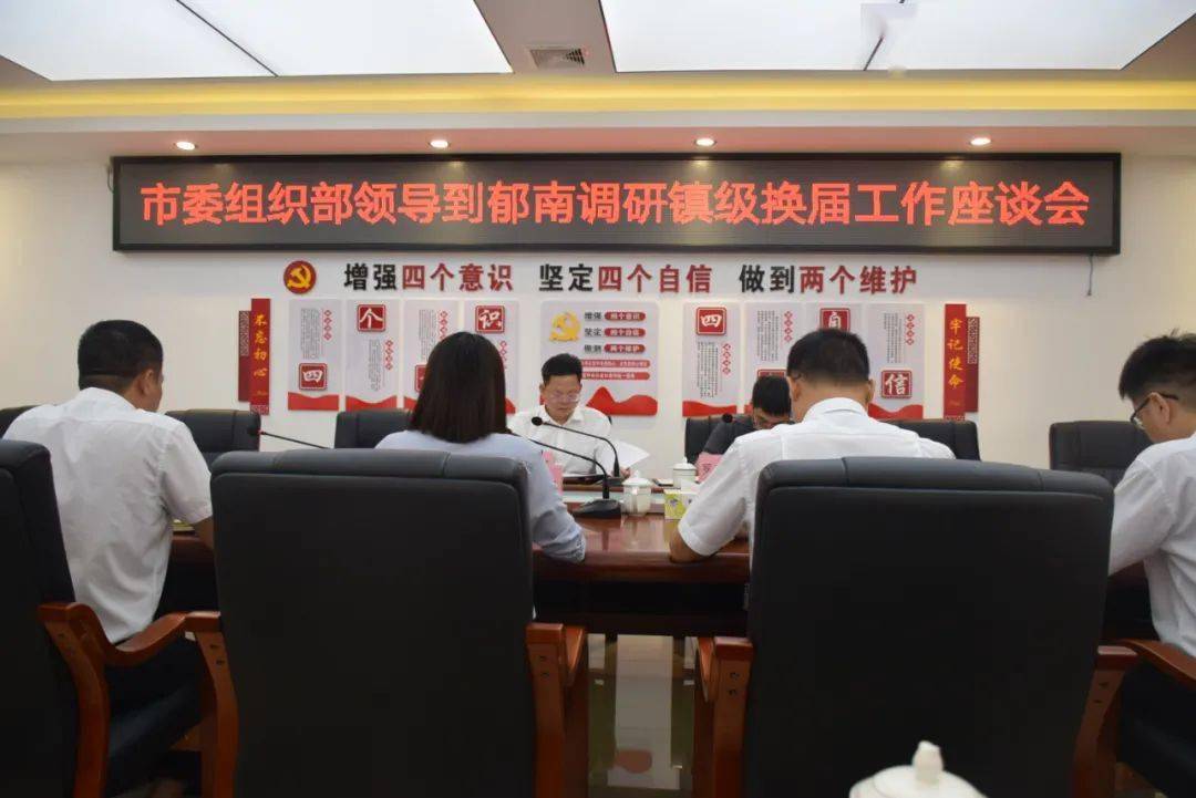 市委组织部到郁南县连滩镇调研镇级换届工作