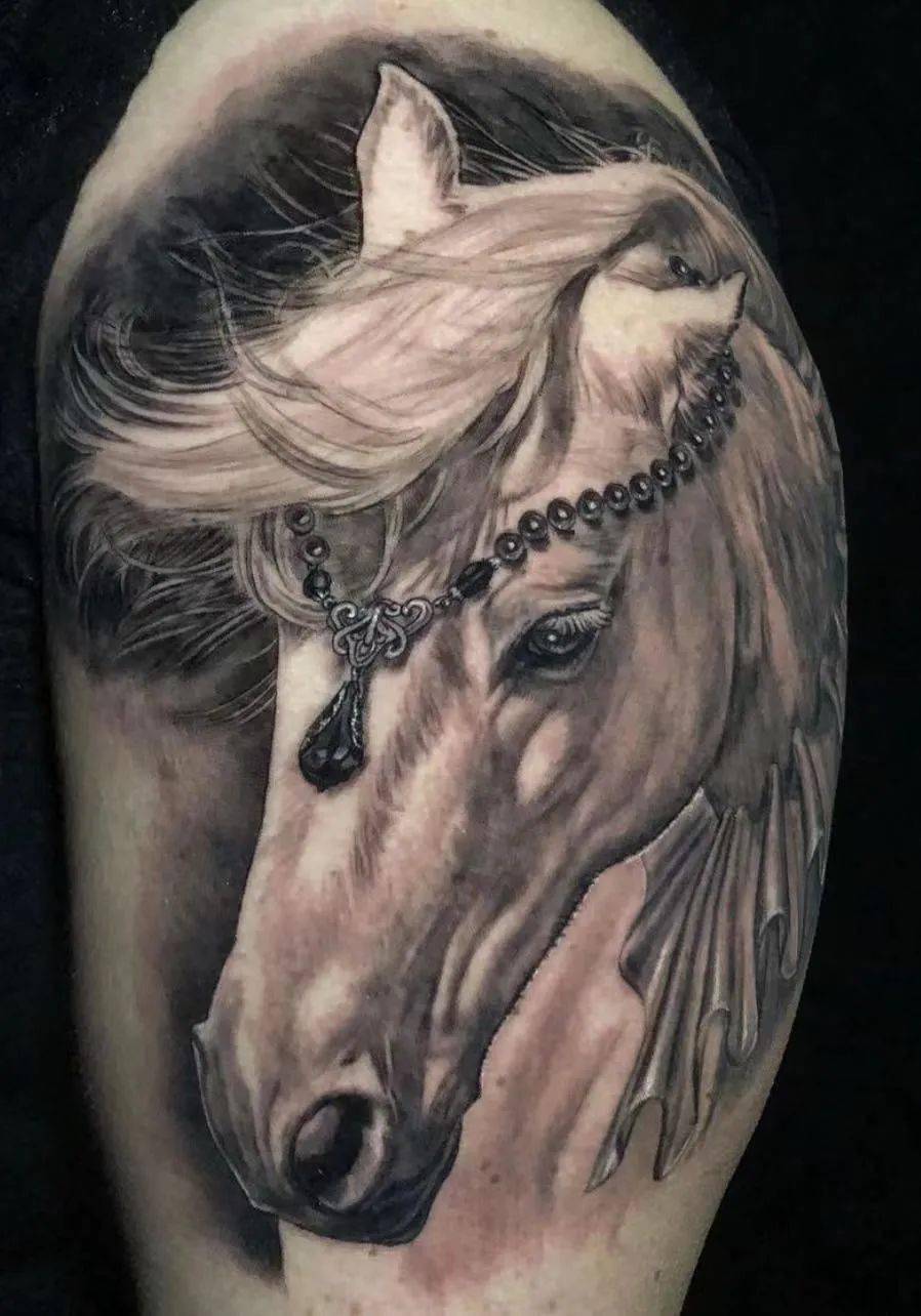 纹身图片马头图片