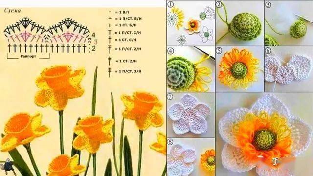 花朵叶子的钩织附图解