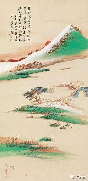 八雅轩丨【八雅丹青】现当代名家：张大千彩色山水人物作品欣赏_影响