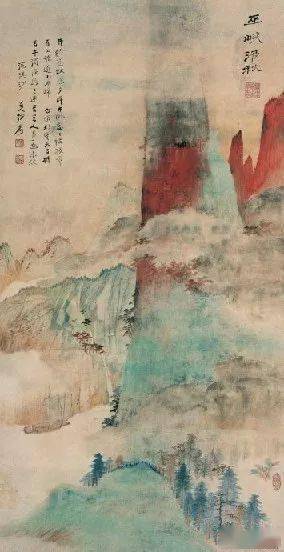 八雅轩丨【八雅丹青】现当代名家：张大千彩色山水人物作品欣赏_影响