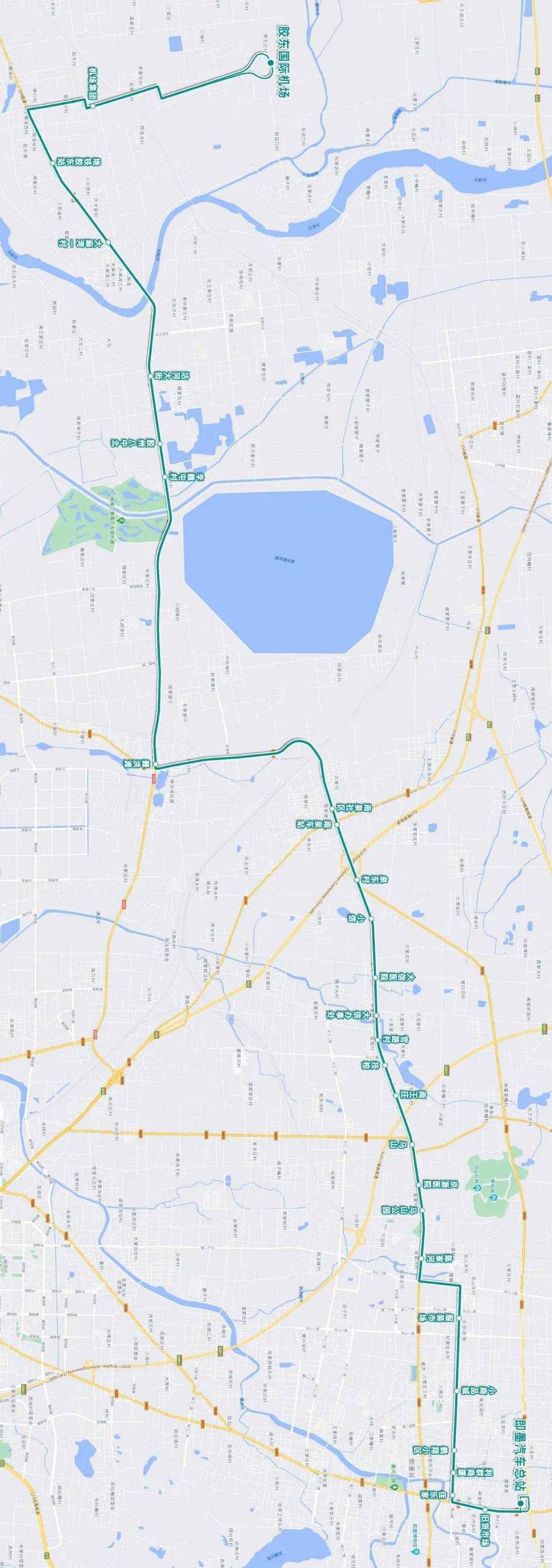 胶州306路公交车路线图图片