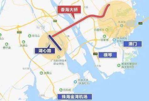 向西经中山市坦洲镇,珠海市斗门区,金湾区 先后与g4w广澳高速公路(广