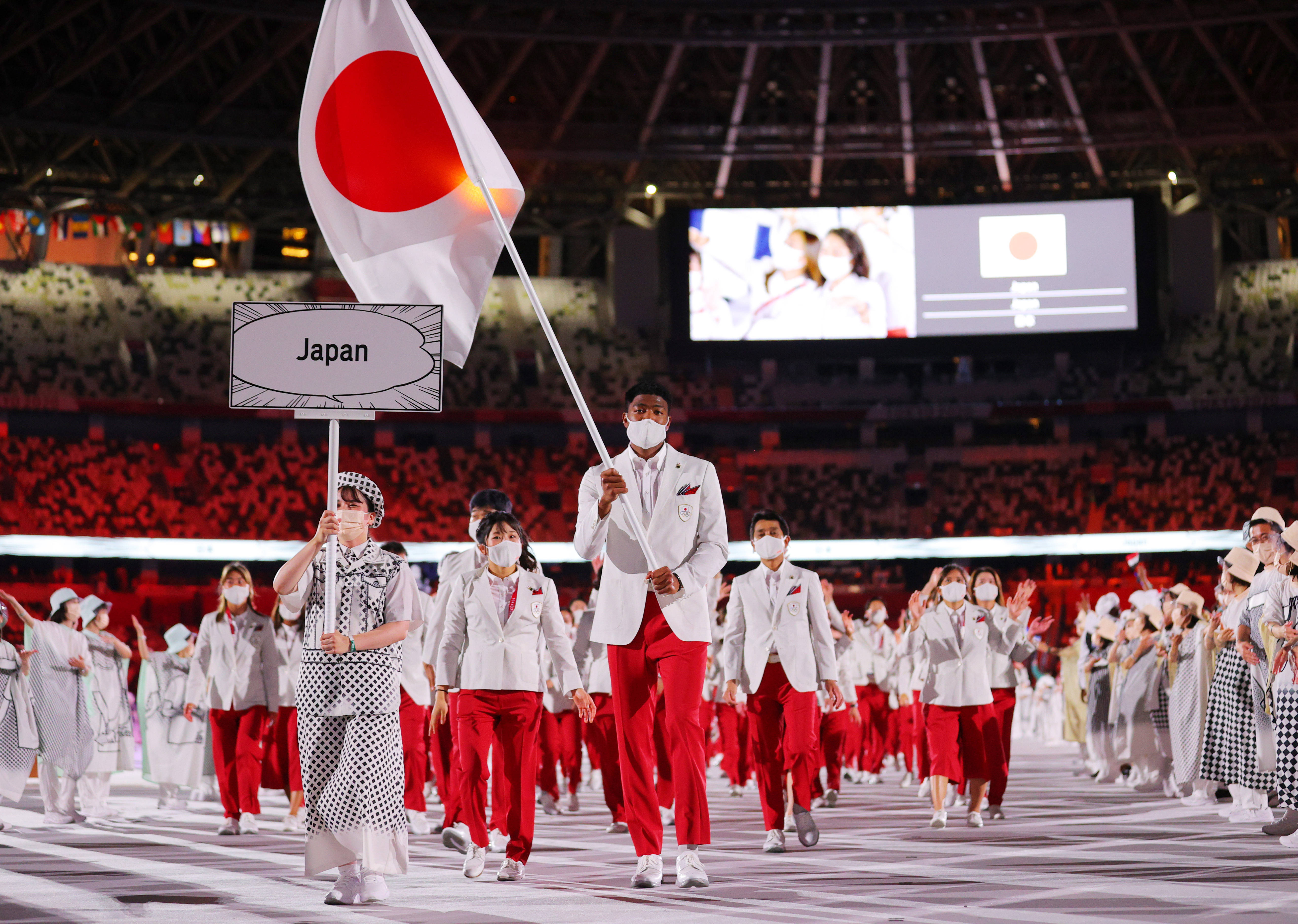 日本奥运代表团服装图片