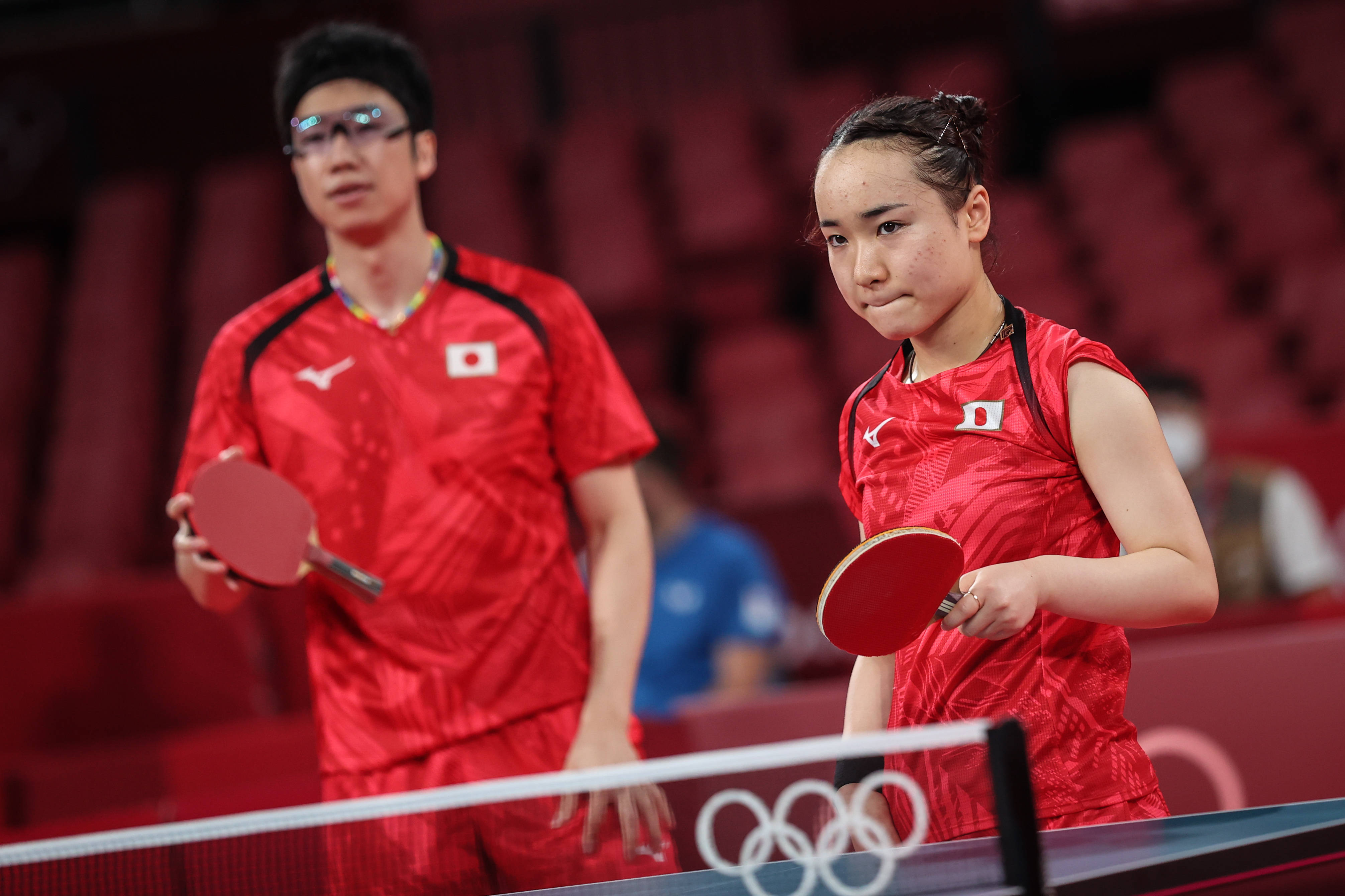 乒乓球——日本组合水谷隼/伊藤美诚晋级混双八强