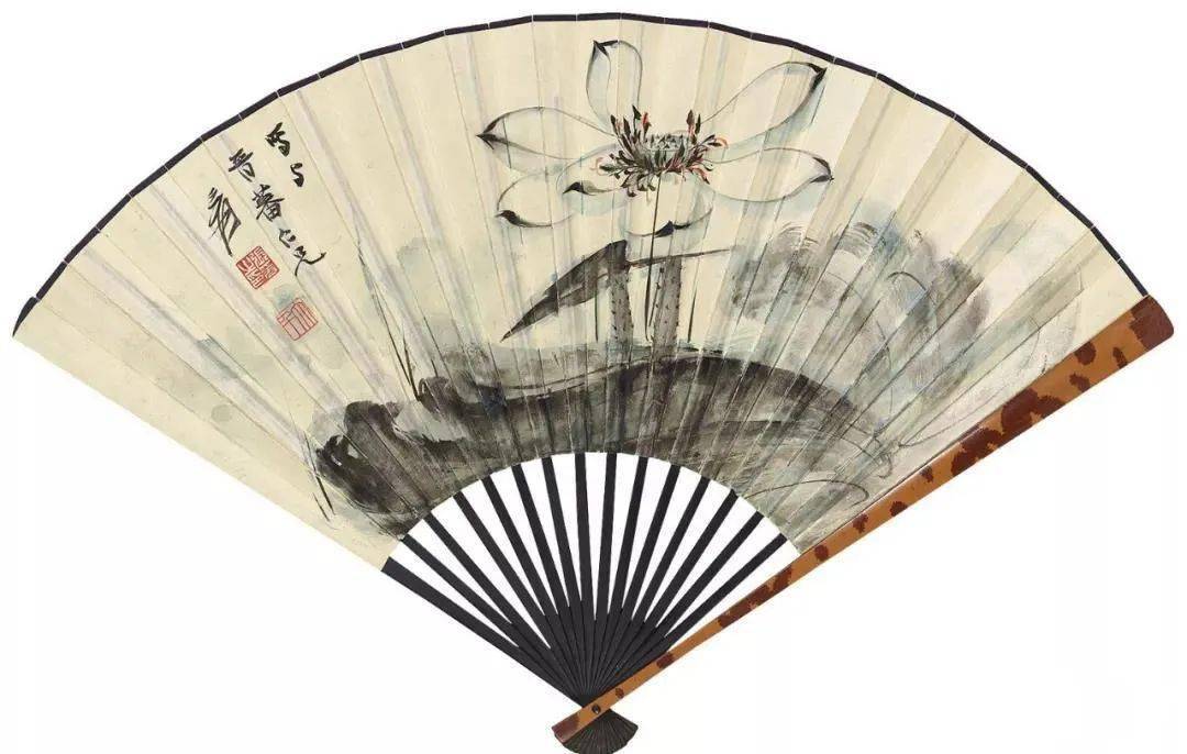 欣赏33幅荷花扇面清香扑鼻