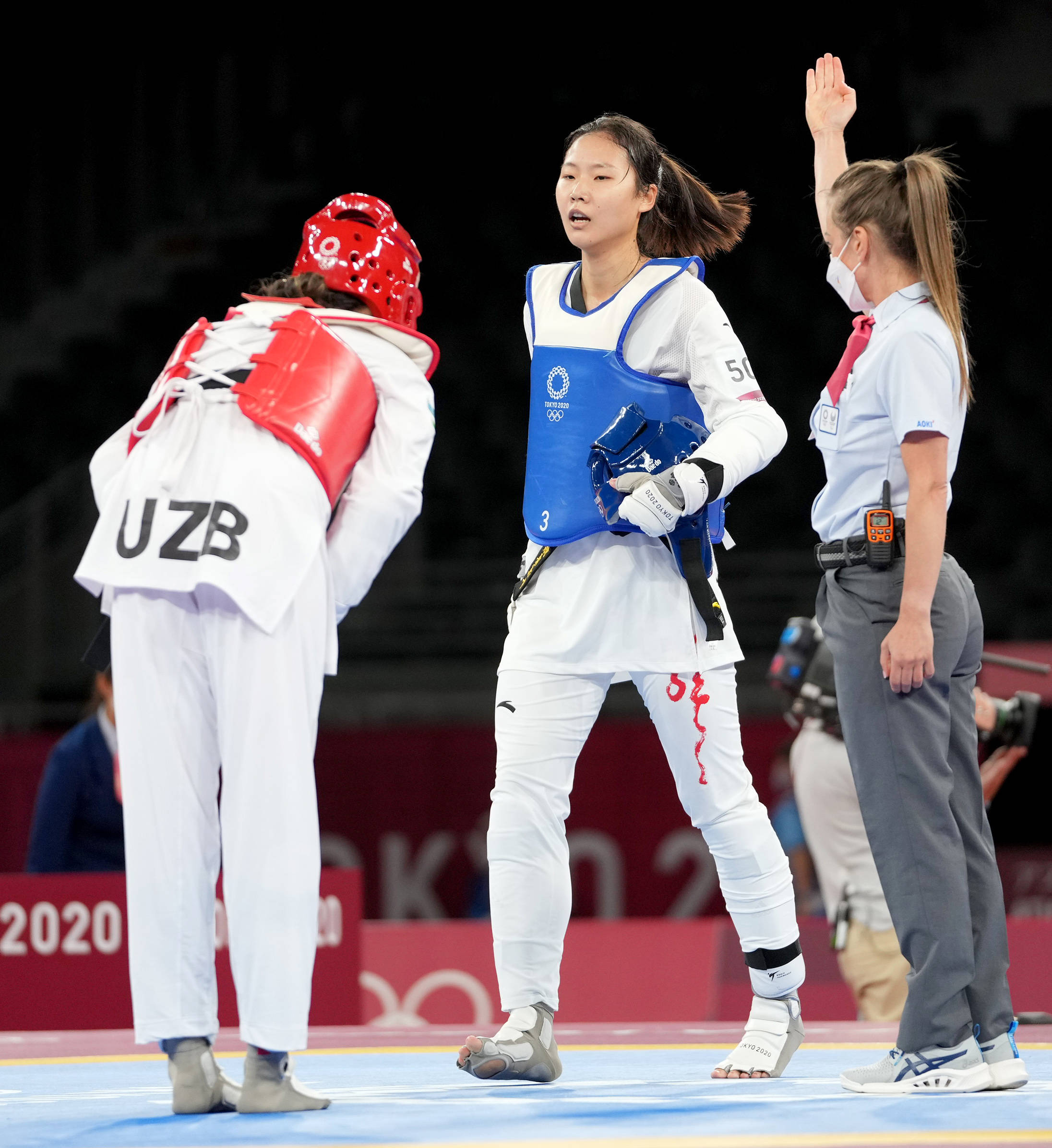 跆拳道女子67公斤级张梦宇晋级八强