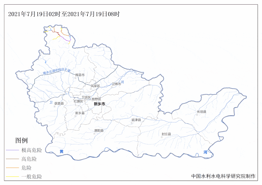 新乡市中小流域逐小时暴雨洪水模拟分析结果显示,共计193个河段流量超