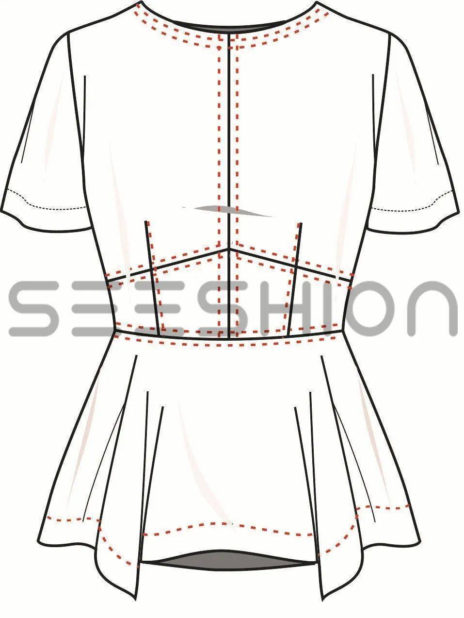 细节|商业服装平面款式图线稿分享！（200多款规规矩矩·正正经经的款式图）
