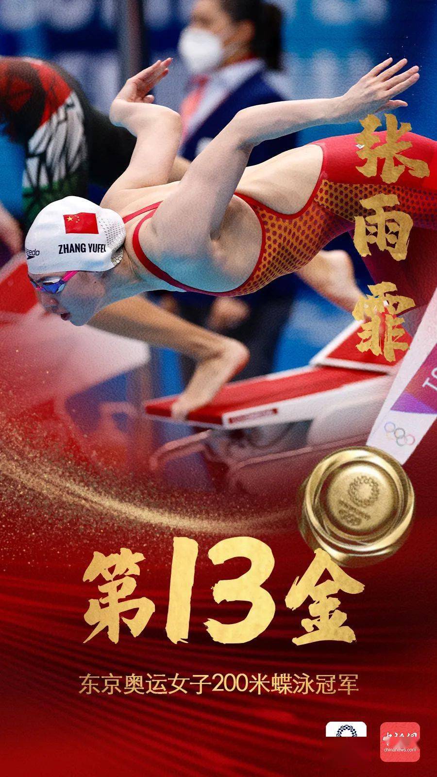张雨霏夺中国游泳首金!