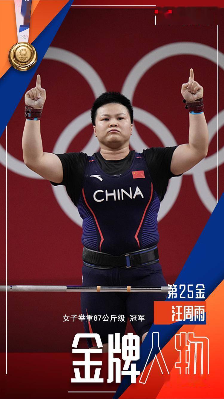 中国代表团第25金!举重女子87公斤级 汪周雨摘金