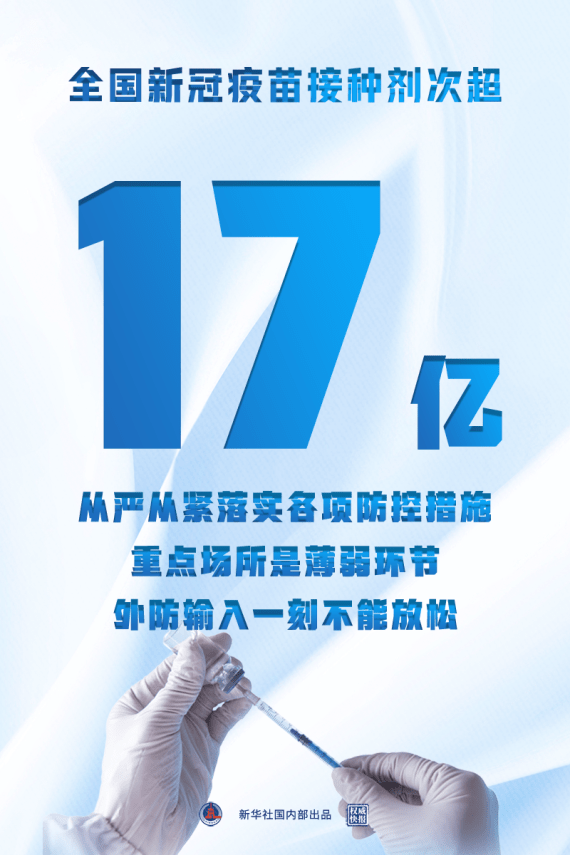 疫情|权威快报|全国新冠疫苗接种剂次超17亿