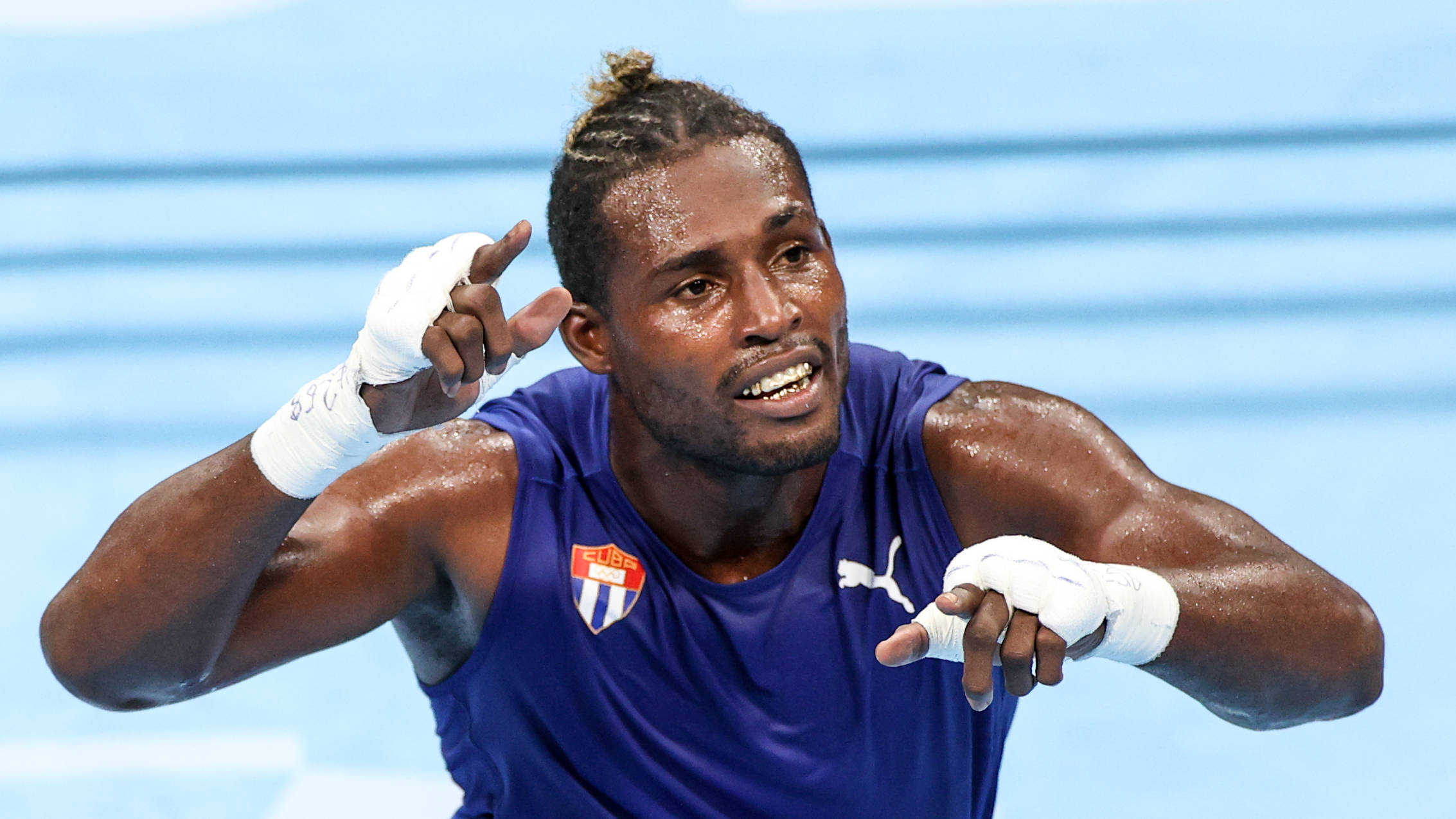 拳击——男子91公斤级决赛:古巴选手拉·克鲁兹夺冠