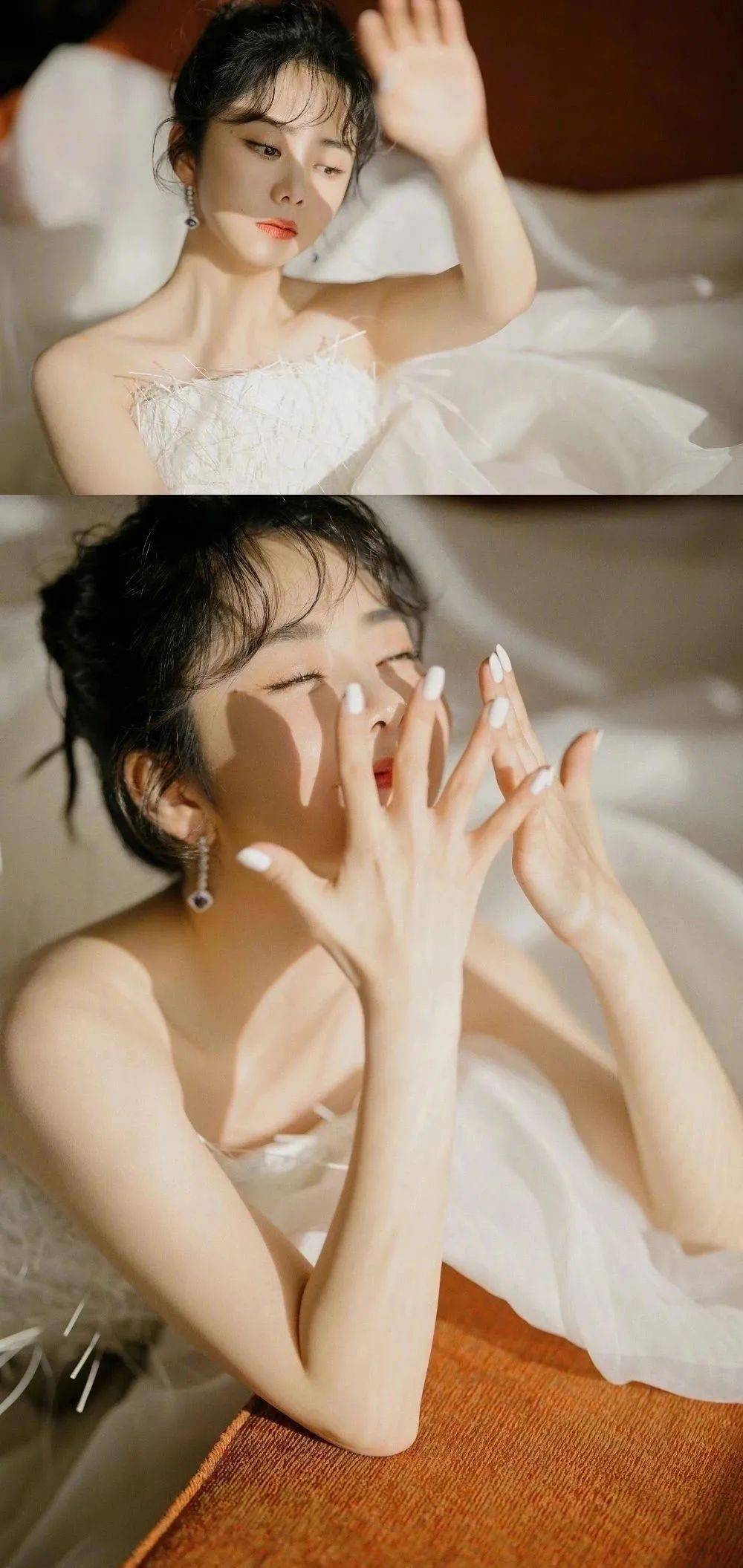 江疏影|江疏影晒梦幻写真，比浓妆更适合她的是纯欲妆！