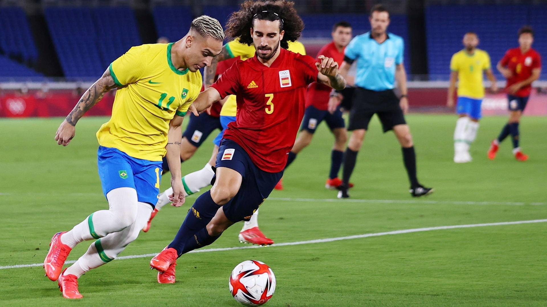 2比1！巴西国奥加时赛绝杀西班牙国奥，卫冕奥运会男足冠军_搜狐网