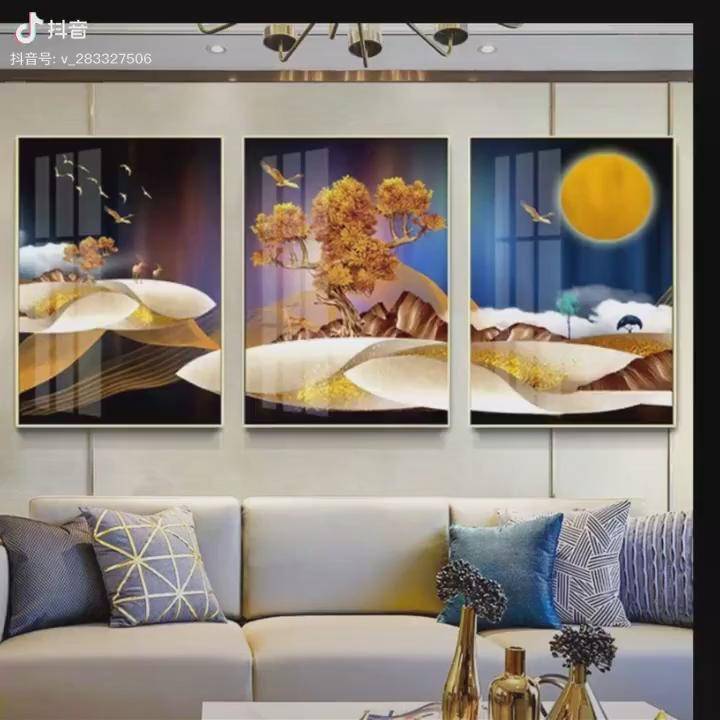 传宸家居饰画一组好看的沙发背景装饰画一家专门卖装饰画的工厂