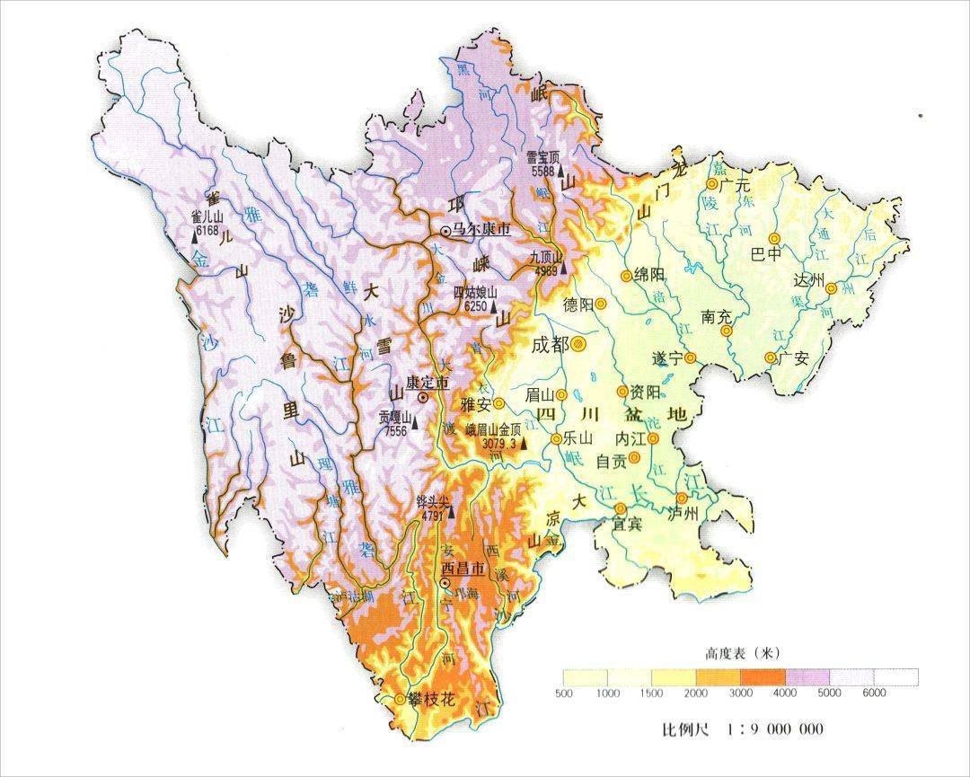 收藏丨漂亮簡潔的各省市地形地勢高清地圖