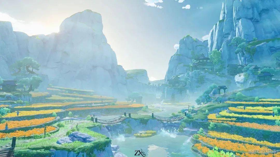 (以梯田为原型的轻策庄)疫情消息的传播不久前,《原神》与肯德基合作