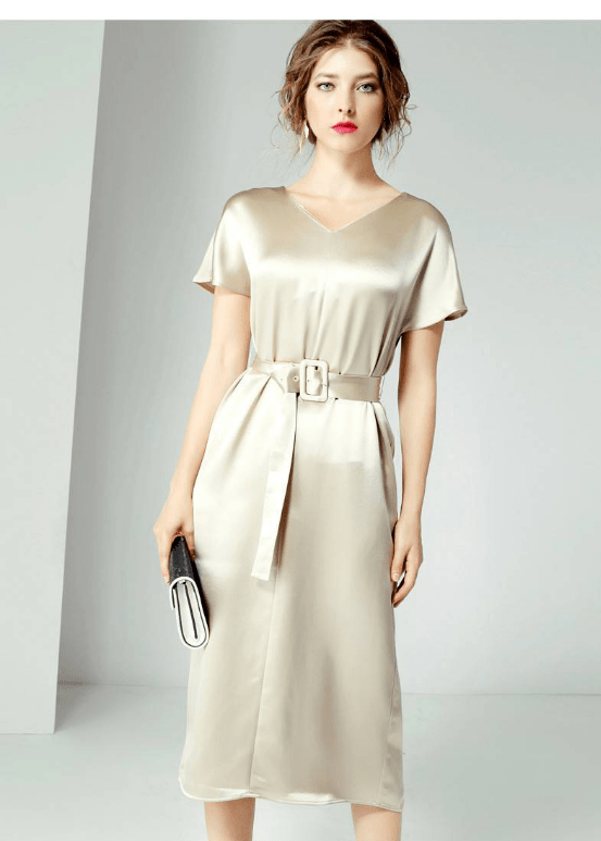 醋酸色丁面料满满的女神既视感