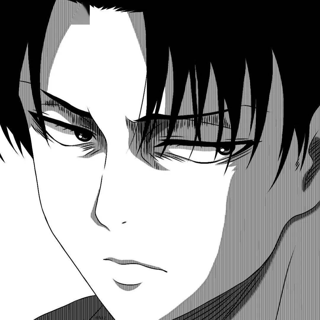 黑白动漫男生头像_顾城