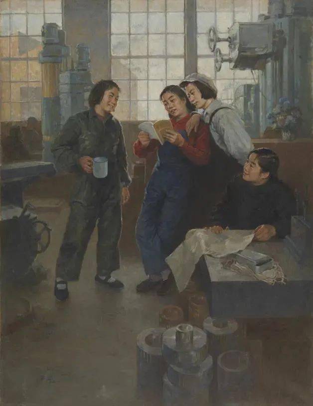 军民修水库图 王盛烈,孙恩同 中国画 120×1000cm 1959年 中国美术馆