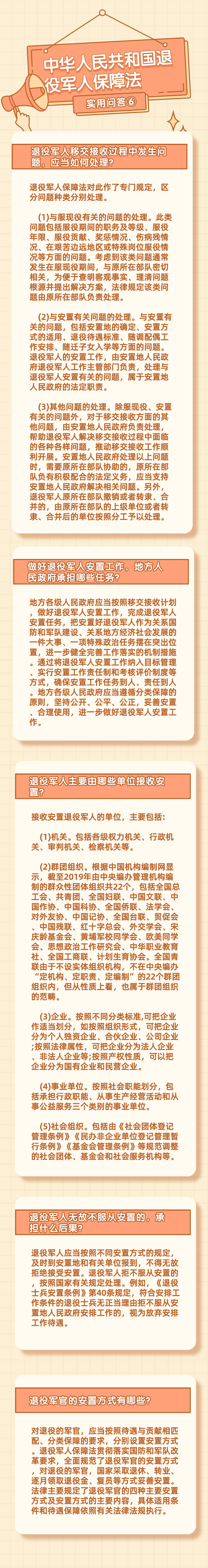 退役军人保障法实用问答六