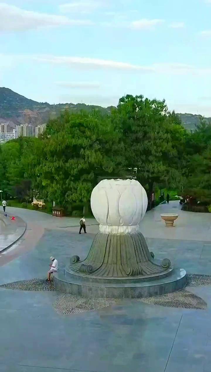 黄河之滨也很美,兰州黄河畔百合公园里的百年好合#寻美甘肃 #旅行推荐