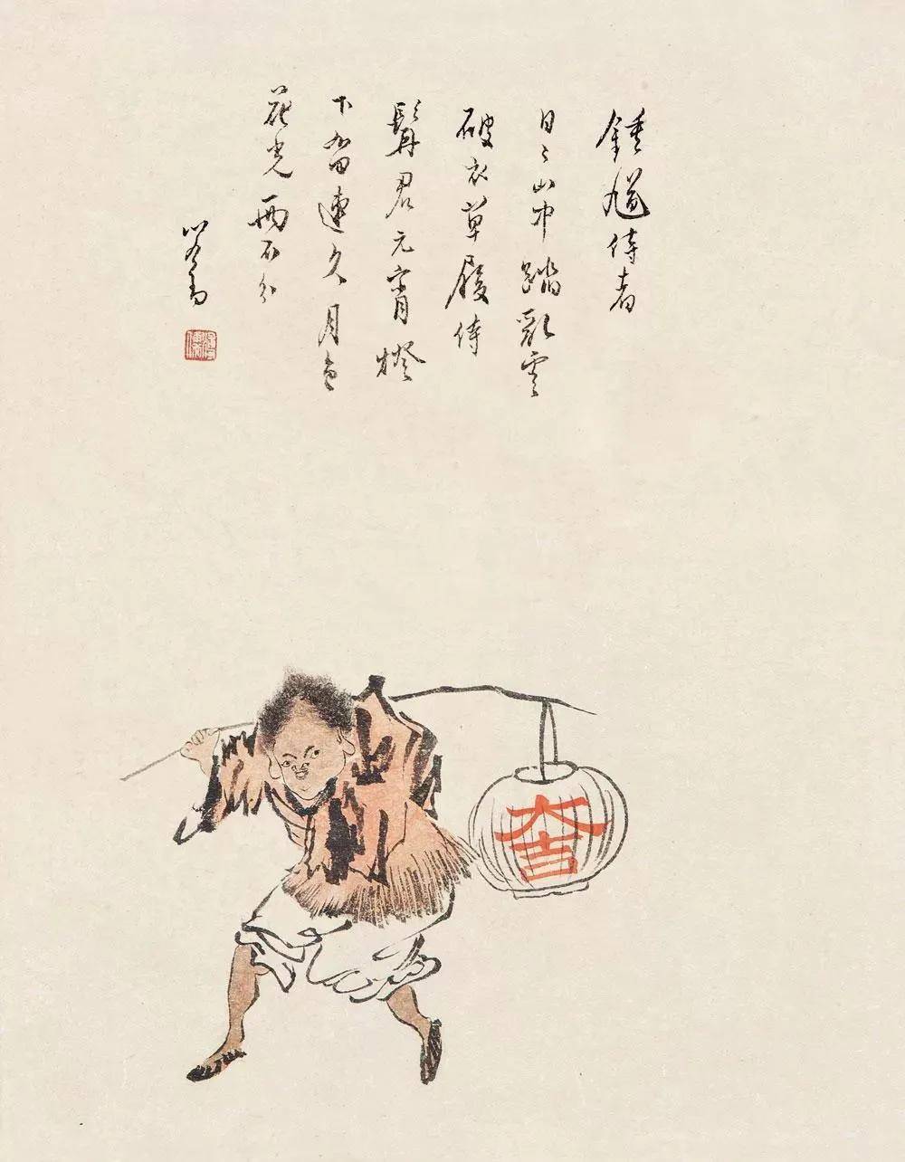 溥心畲笔下的小鬼太萌了