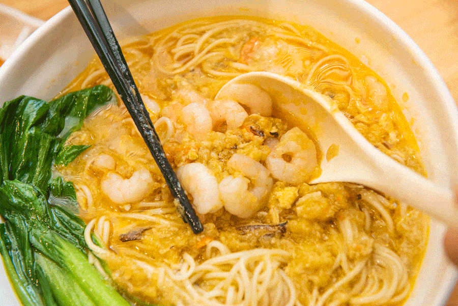 那么来份蟹粉虾仁面吧!