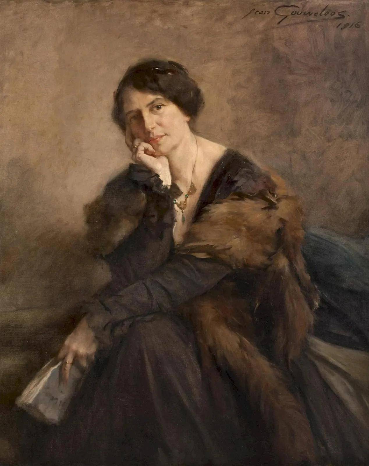 比利时画家笔下抽烟的女人