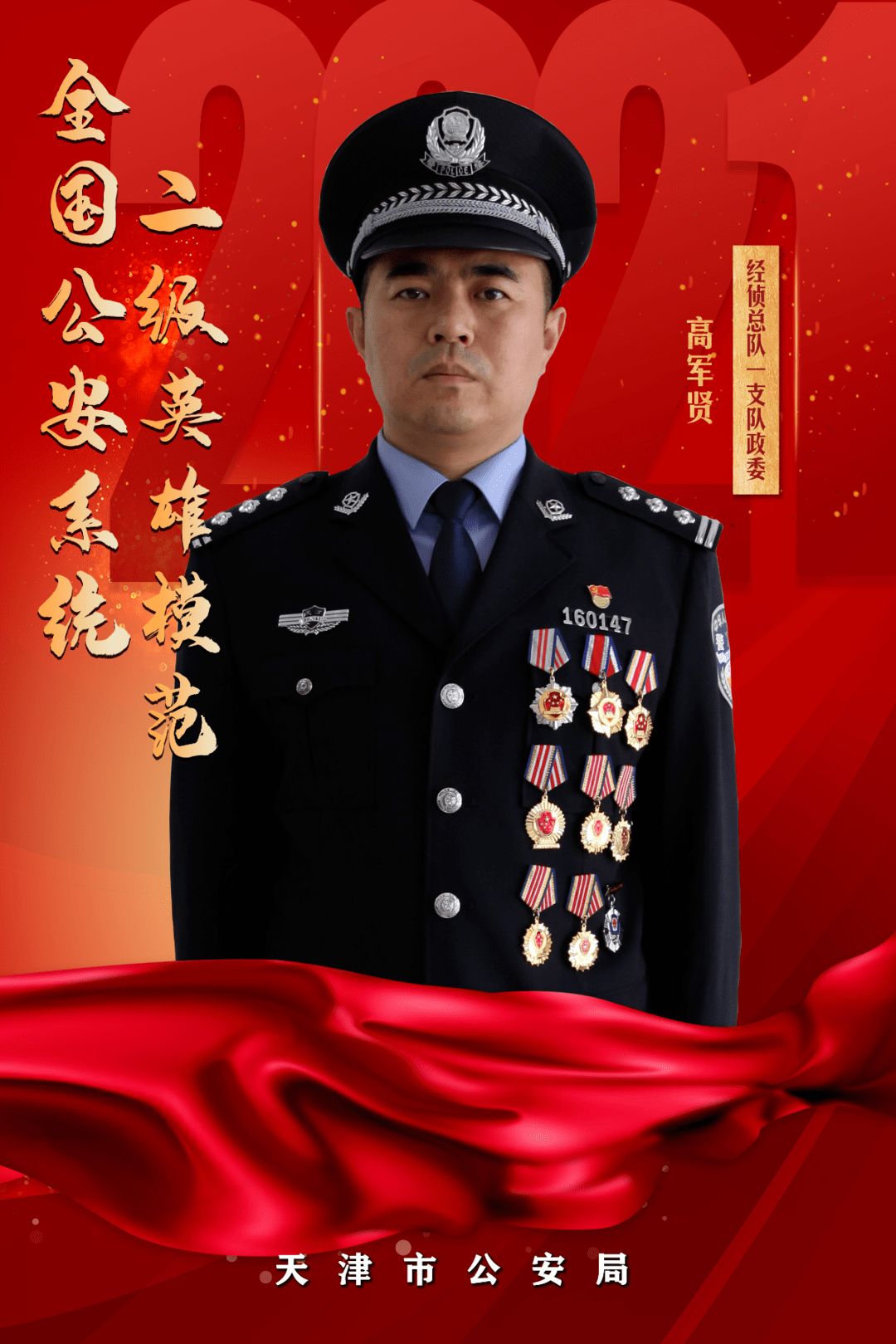 2021年度天津公安功模榜