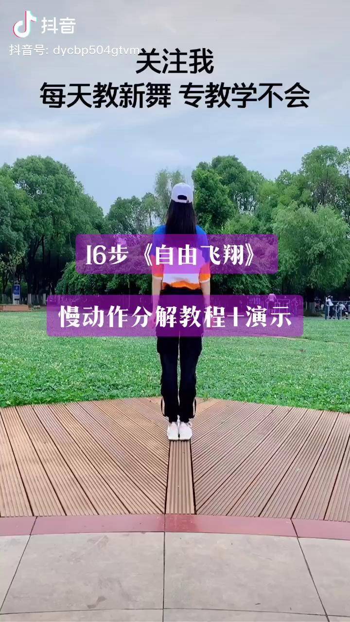 广场舞16步自由飞翔慢动作分解音乐演示专教不会跳舞零基础学舞蹈