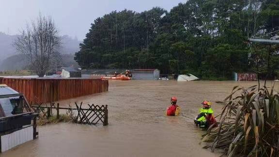 新西兰奥克兰遭遇洪涝灾害