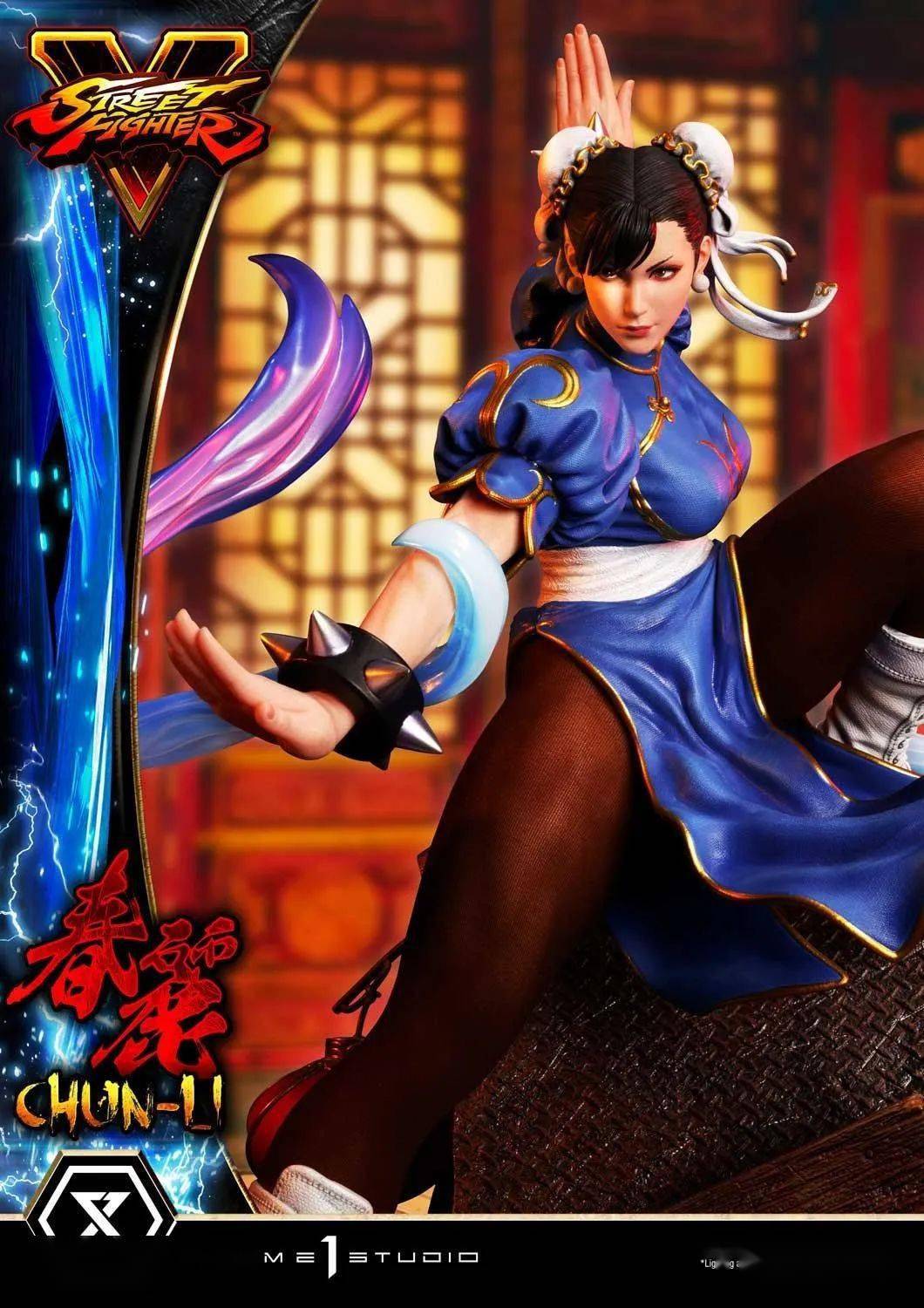 雕像华丽女警登场prime1studio新品14街霸5春丽bonus版全身像官图