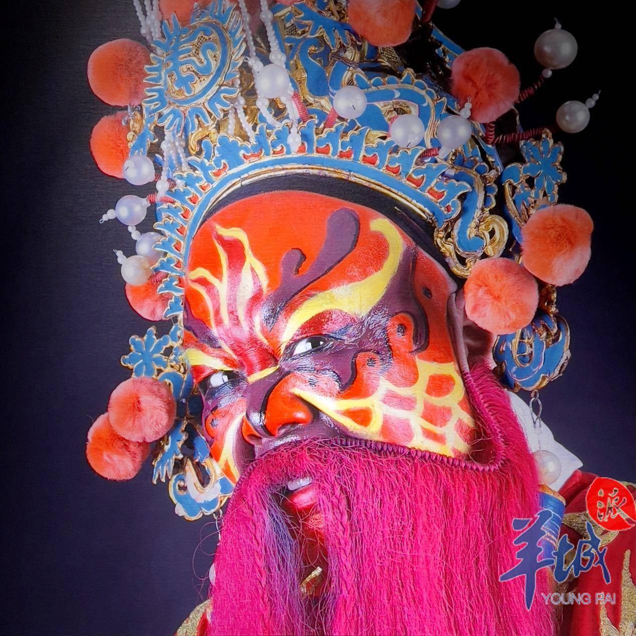大眼眉,三块瓦,五色脸……来粤剧艺术博物馆看"大花脸"_脸谱
