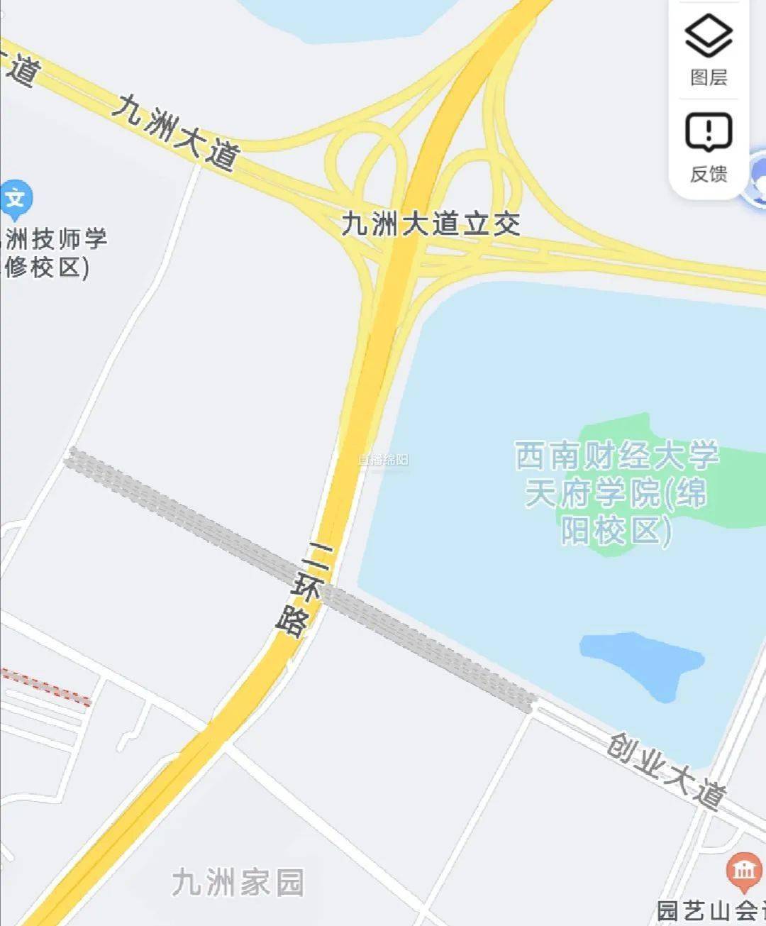 绵阳二环路地图图片