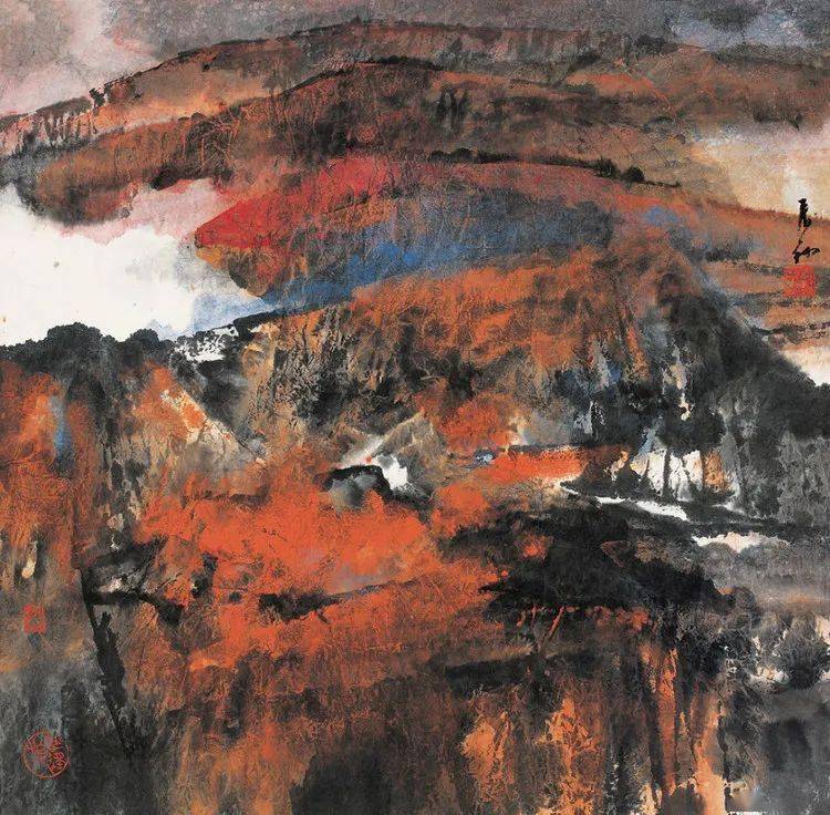 笔力苍劲墨彩流溢包辰初山水画