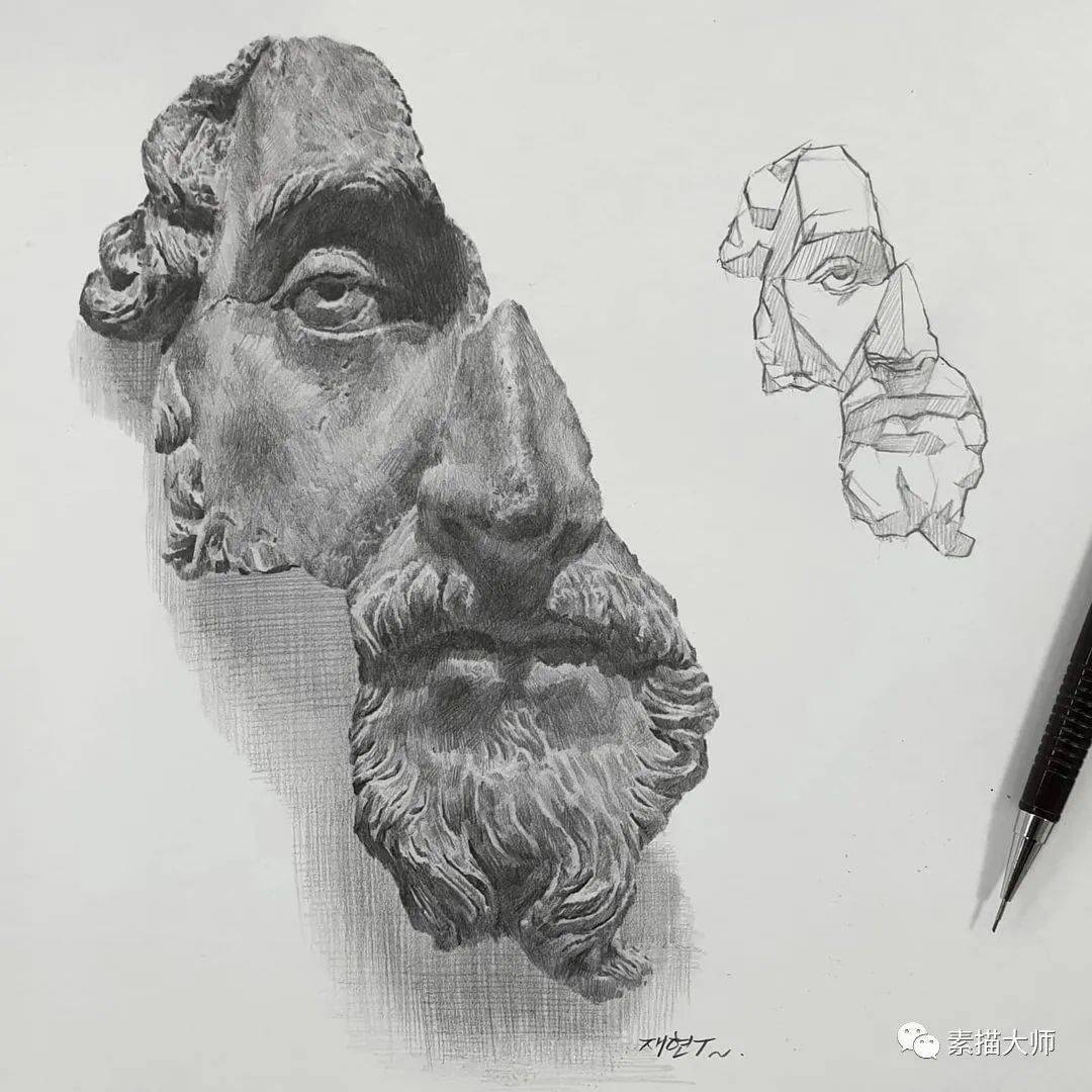 韩国美术老师用结构画素描多看有益